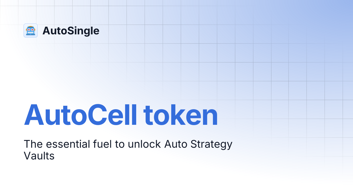 AutoCell token | AutoSingle